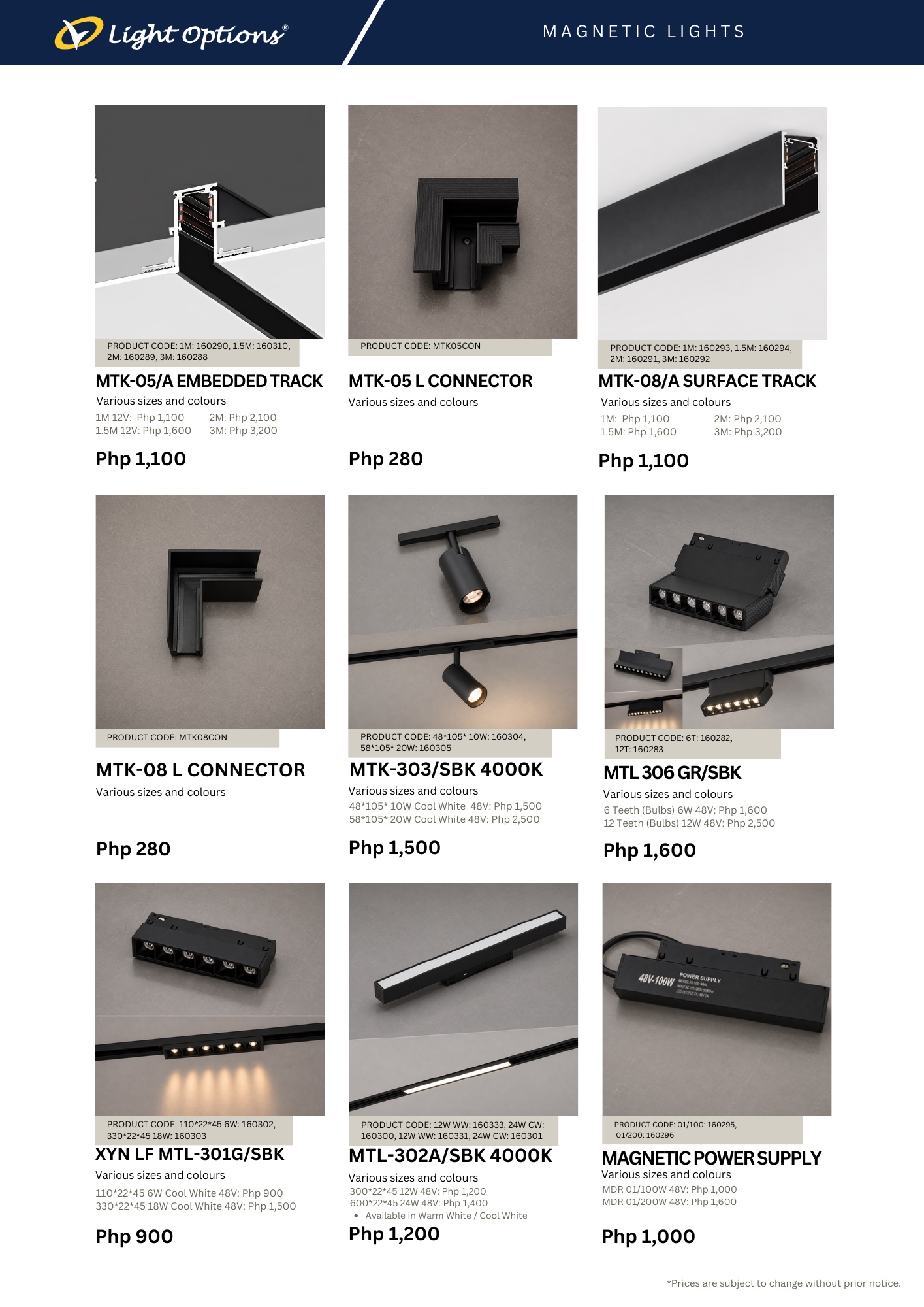 Magnetic lighting — MTK-05/A EMBEDDED TRACK