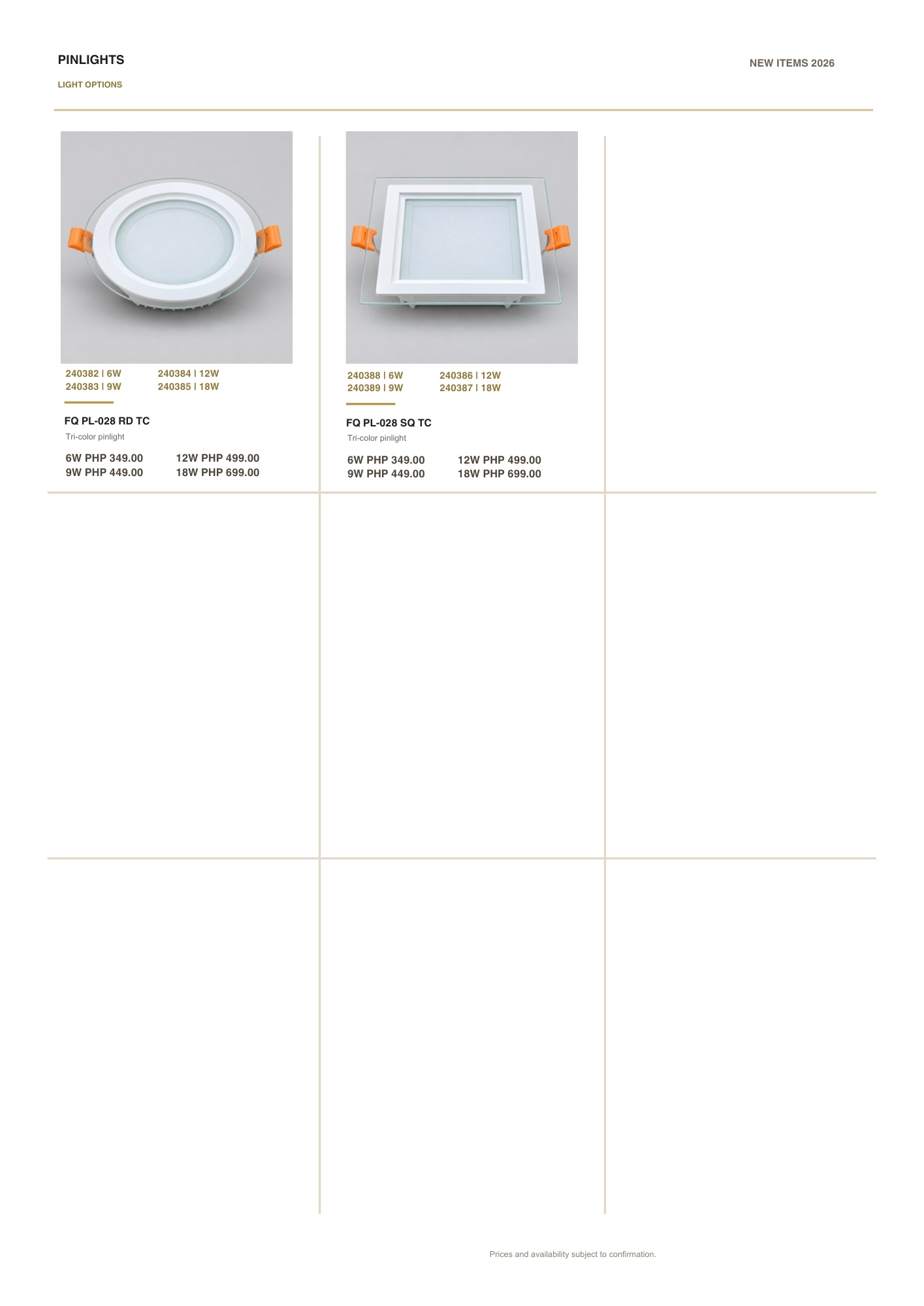 Pinlights — FQ PL-028 RD TC