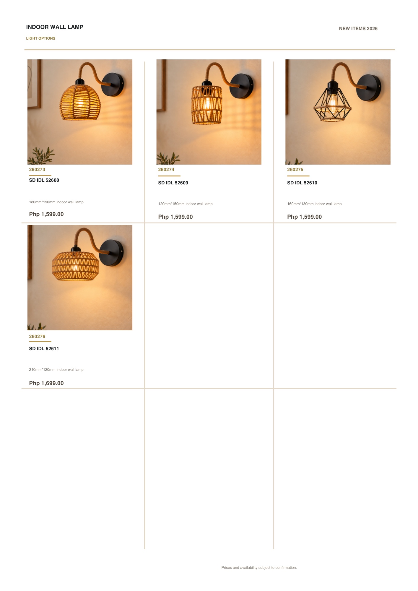 Wall lamps — SD IDL 52608